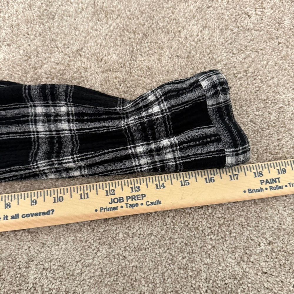 Garnet Hill Popover Plaid Tunic Shirt Dress Gauzy Organic Cotton Womens 14 - Picture 9 of 11